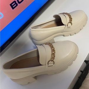 Cream loafers